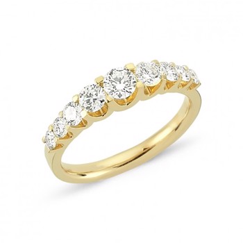 Nuran 14 kt rødguld diamant alliance ring, fra Empire ring serien med 1,00 ct diamanter Wesselton / SI